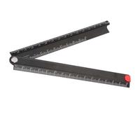 Wodsty Folding Ruler 0-300mm Stainless Steel Protractor Ruler with Engraved Scale for Students, Engineers and Architects