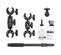 Wodsty For insta360 One X5/X4 for motorcycle mount, 360° adjustable ball head with double handle and 40 cm boom, sturdy handlebar mount