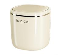Wodsty for Mini Push Desktop Trash for Can with Lid, Small Waste Bin for Office Desk Home Kitchen, Space Saving Table Garbage for Can, Modern Design, 13.5x13.5x14cm, White(Meters white)