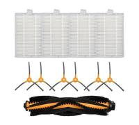 Wodsty for Replacement for Main Brush and Side Brush Kit for bObsweep PetHair Robot for Vacuum - Includes 6 Side Brushes, 4 Filters, long-lasting Nylon Material