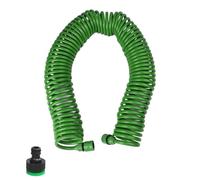 Wodsty Green Coil Garden Hose, Flexible Recoil Water Pipe with Connector | Green Coil Garden Hose, Flexible Recoil Water Pipe with Connector