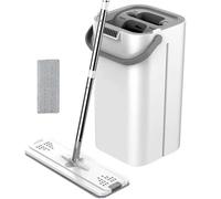 Wodsty Hands- Flat Mop Set With Et For Wet And Dry Floor Clning - Dual-Use Lazy Mop Tool, Swivel Hd, Lightweight Abs Construction, 38 X 22 X 20 Cm, Ay