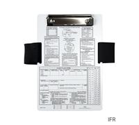 Wodsty IFR Aviation Aluminum Pilot Kneeboard with Notepad and Elastic Strap for Pilots, Flight Students, and IFR/VFR Training