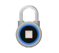 Wodsty Intelligent Fingerprint Padlock App Control IP65 Waterproof Lightweight for Storage Travel Sports Black (Blue)