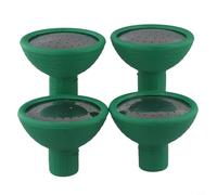 Wodsty Metal And Rubber Garden Watering Can Rose Head Replacement With 2.2Cm Elastic Fit, Fine Spray Nozzle For Indoor Outdoor Plants, Potted Flowers And Herbs, Green And Silver, 1 Pack(4pcs)