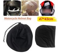 Wodsty Motorcycle Helmet Bag for Protective Storage Black Oxford Cloth Dust Proof Pouch with Drawstring Fits Most Helmets
