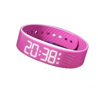 Wodsty Multifunctional Fitness Watch with Vibration Alarm Clock, Sleep Monitoring, IP65 Splashproof, Silicone Strap in Blue Pink