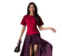 Wodsty O-Neck Pullover for Women's Regular Length Summer O-Neck Pullover | Slim cut, adjustable waist band, accentuates the silhouette, ideal for casual wear