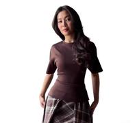 Wodsty O-Neck Pullover for Women's Regular Length Summer O-Neck Pullover | Slim cut, adjustable waist band, accentuates the silhouette, ideal for casual wear