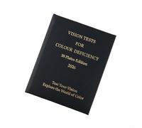 Wodsty Optometry Colour Vision Test Book 38 Pages Ishihara Templates for Red-Green Blindness Testing Compact Test Book for Medical Screenings