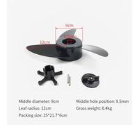 Wodsty Outboard Engine Propeller for Hangkai Electric Trolling Motors, Carbon Steel 3-Blade Design for 12V 45/55/65 Pounds and 160A Models, Marine Boat Accessory with Prop Pin and Nut