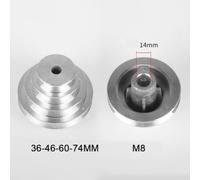 Wodsty Pagoda Pulley Wheel for Benchtop Drill Press Z4116, Aluminum Transmission Wheel for A-Type V-Belt, 14mm/18mm/21mm Holes, 3-Piece Set
