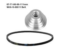 Wodsty Pagoda Pulley Wheel V-Type Belt Set Transmission Wheel for Benchtop Drill Press, 4-Step/5-Step Aluminum, Compatible with Z4116 High Pedestal Drill Press