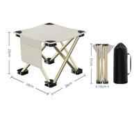 Wodsty Portable Folding Stool For Camping Fishing Hiking Lightweight Outdoor Chair with 1Second Setup Highstrength Stainless Steel Frame Oxford Cloth Seat Supports 286.6 Lbs Includes Storage Bag