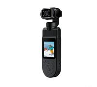 Wodsty Portable for Mini Action Camera, Rotating Lens for Flexible Shooting, Small Sports Camera 15 x 4 x 2 cm Made of ABS for Travel and Vlogs, Black (X201080+WiFi No Card)