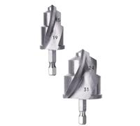 Wodsty PPR Tap Drill Bit, Multi-Stage Step Drill for Water Pipe Hole Expander Tool, Hex Shank, High-Hardness Alloy, 2-Pack