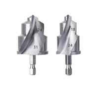 Wodsty PPR Tap Drill Bit, Multi-Stage Step Drill for Water Pipe Hole Expander Tool, Hex Shank, High-Hardness Alloy, 2-Pack