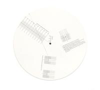 Wodsty Precise Vinyl Record Calibration Disc Acrylic Stylus Cartridge Adjuster for Turntable Non-Slip Design White 11.5 Inch