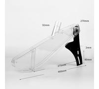 Wodsty Professional Table Saw Protective Cover, Transparent Anti-Dust Guard with Shunt Bracket for 4-10 Inch Sliding Table Saws, Woodworking Tool Accessory