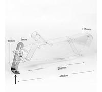 Wodsty Professional Table Saw Protective Cover, Transparent Anti-Dust Guard with Shunt Bracket for 4-10 Inch Sliding Table Saws, Woodworking Tool Accessory