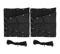 Wodsty replacement for Seat Cloth for Hanging Swing Chair Black Fabric 64x197x23cm Outdoor Garden Furniture Spare Part with Rope and Bag(2pcs without pockets)