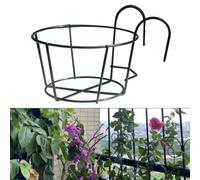 Wodsty Set of 3 balcony boxes with railing attachment, flower stand made of | Set of 3 Plant Shelves for Porch Railing Weatherproof Flower Pot Hangers