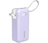 Wodsty Silicone Case for Anchor for Nano 3-in-1 10000 mAh Power Bank, Robust Protective Case with Carabiner, Thin Cover to Protect Against Dust and Impacts (Purple)