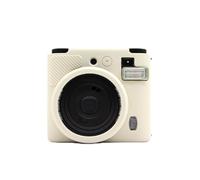 Wodsty Soft Silicone Case for Fuji for Instax for Mini 99 Instant Camera Robust Scratch-Resistant Protective Cover Easy Access to Buttons Ports, White, Minimalist solid color