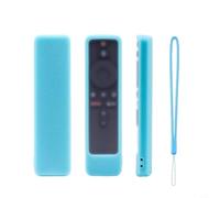 Wodsty Soft Silicone Protective Case for Xiaomi Remote Control XMRX-006/00A, Non-Slip & Shock Absorbing with Lanyard, (Glow Blue)