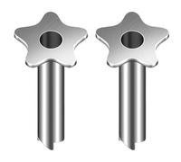 Wodsty Stainless Steel Coconut Opener with Drill Hole-Punching Tool, Heart, Bear, and Star Shapes, 2-Pack
