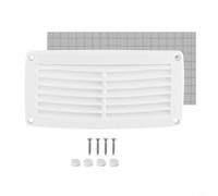 Wodsty Ventilation Grille Square with Net for Motorhome Boat Yacht Ventilation Grill White ABS (Large)