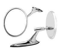 Wodsty Vintage Silver Rearview Mirror Zinc Alloy Replacement for 1960s Chevrolet Models Including Impala and Corvair, 22.5x12.5x9.5cm, 2-Pack with Mounting Accessories