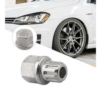 Wodsty Wheel Lock Lug Nut For Passat For Golf 10 Teeth Anti Theft Car Wheel Security Fastening Metal Silver Tone