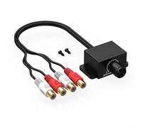 Wodsty Wired Car Audio Interface with Bass Control and Volume Control for RCA Connection for Controlling Amplifier and Subwoofer in Black
