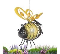 Wodustee Solar Bee Outdoor Lights, Hanging Solar Lights Lantern for Outdoor Garden, Metal LED Waterproof Animal Bee Garden Light,Hanging Bumble Lanterns,Bees Ornament for Gardens,Backyard, Balcony