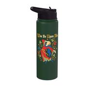 Woe Be Upon Me Funny Medieval Drama Manuscript Art Stainless Steel Insulated Water Bottle
