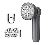 Woeau Bobble Remover Clothes - Electric Lint Remover, Fabric Shaver Clothes, Rechargeable Clothes Debobbler 2 Spare Shaving Heads, Defuzzer Clothes (Grey), 6x8.5x20 (QMQ-grey-20221112)