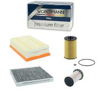 Wöbermann Filter Service Kit for VW Golf 7 / Mk7 (2013-2020) - 1.6L TDI Diesel (CLH/CRK/CXX/DDY/DBK/DGT) - 4-Piece Kit