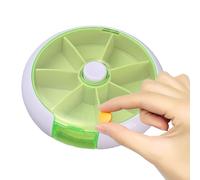 Wöchentliche Pillenhülle, Tragbare runde Pillen-Aufbewahrungsbox | Gut verschließendes, transparent Aufbewahrungszubehör für , Süßigkeiten, Pillen und andere Gegenstände