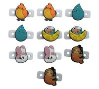 Woedpez 10Pcs Soft Silicone Tennis Racket Dampener Vibrations Dampener Shock Absorbers for and Strings Shock Absorbers Accessory