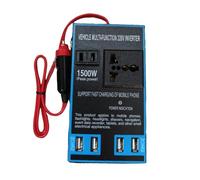 Woedpez 1500W Power Inverter DC12V 24V To AC220V Converter Car Plug Adapter Outlet With Fast Charging Port Inverter