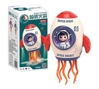 Woedpez 2 Interactive LED Spaceship Projector Toy with Music, Electric Sprays & Smart Obstacle Detection for Celebrations Electric Dancing Toy