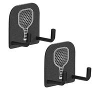 Woedpez 2Pcs Vertical Paddle Mounts Stainless Steel Wall Hooks For Tennis Racket & Gym Equipment Storage Stainless Steel Wall Hook