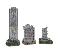 Woedpez 3Pieces Fishanks Shelter Cave Miniature Ruined Building Aquarium Landscape Accessories for Aquarium Scene Decoration Fishtank Landscape Ornament