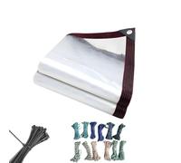 Woedpez Clear Weatherproof Tarp for Poultry Cages Includes Fastening Cords and Straps Waterproof Cover for Livestock Shelter