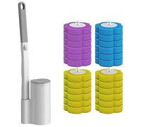 Woedpez Compact Bathroom Holder Throwaway Scrubbing Pad for Easy Storage Bathroom Cleaning Set Throwaway Scrubbing Pad