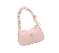 Woedpez Contemporary Textured Handheld Bag Multi Functional Compartments Practical Fabric Underarm for Work Daily Pleated Shoulder