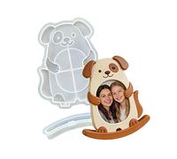 Woedpez Creative Animal Themed Rocking Base Photo Frame Silicone Mold Handmade Cats Dog Dinosaur Picture Frame Swing Base Photo Frame