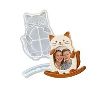 Woedpez Creative Animal Themed Rocking Base Photo Frame Silicone Mold Handmade Cats Dog Dinosaur Picture Frame Swing Base Photo Frame