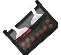 Woedpez Easy Install Multi-Functional Under Table Hanging Planner with Modifiable Belts Net for Rackets Globes Gear Large Capacity Holds 4 Bats 20 Balls Bat and Sphere Bag